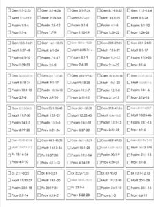 Printable Bible Reading Plan Read The Bible In One Year Etsy