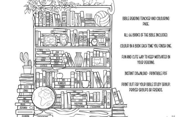 Printable Bible Reading Tracker Colouring Page I Bible Tracker I