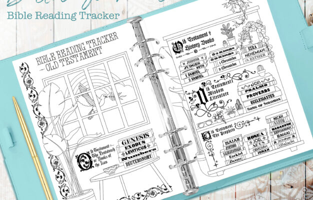 Printable Bible Reading Tracker Pages For Planners And Journals Fits A5 And Half US Letter Plants And Stained Glass Themed Etsy