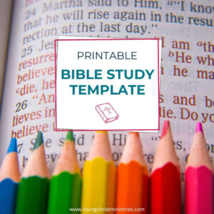 Printable Bible Study Journal Template Loving Christ Ministries