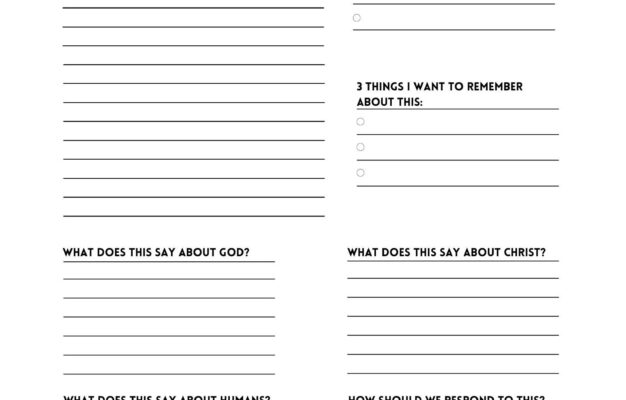 Printable Bible Study Note Template Etsy