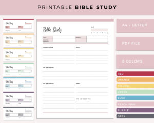 Printable Bible Study Planner Bible Journal Prayer Journal Faith Journal Bible Journaling Faith Binder Insert A4 And Letter Size Etsy