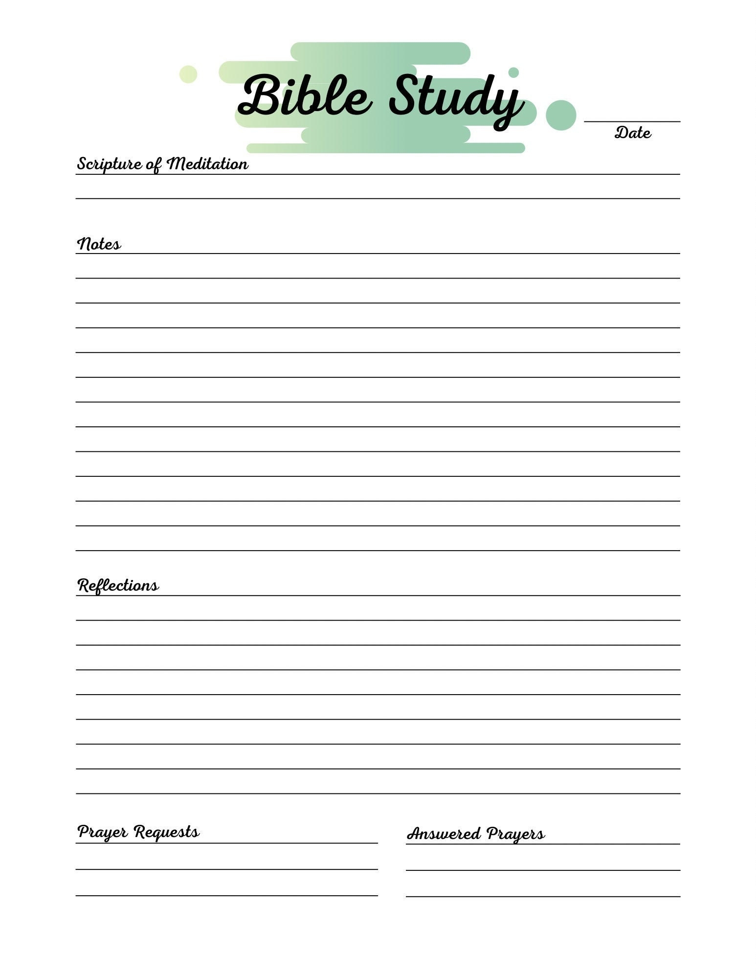 Printable Bible Study Sheets Sermon Notes Etsy Worksheets Library