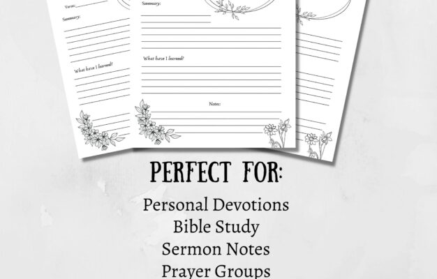 Printable Bible Study Summary Bible Study Supplies Womens Ministry Supplies Bible Study Printable Bible Study Note Printables Etsy