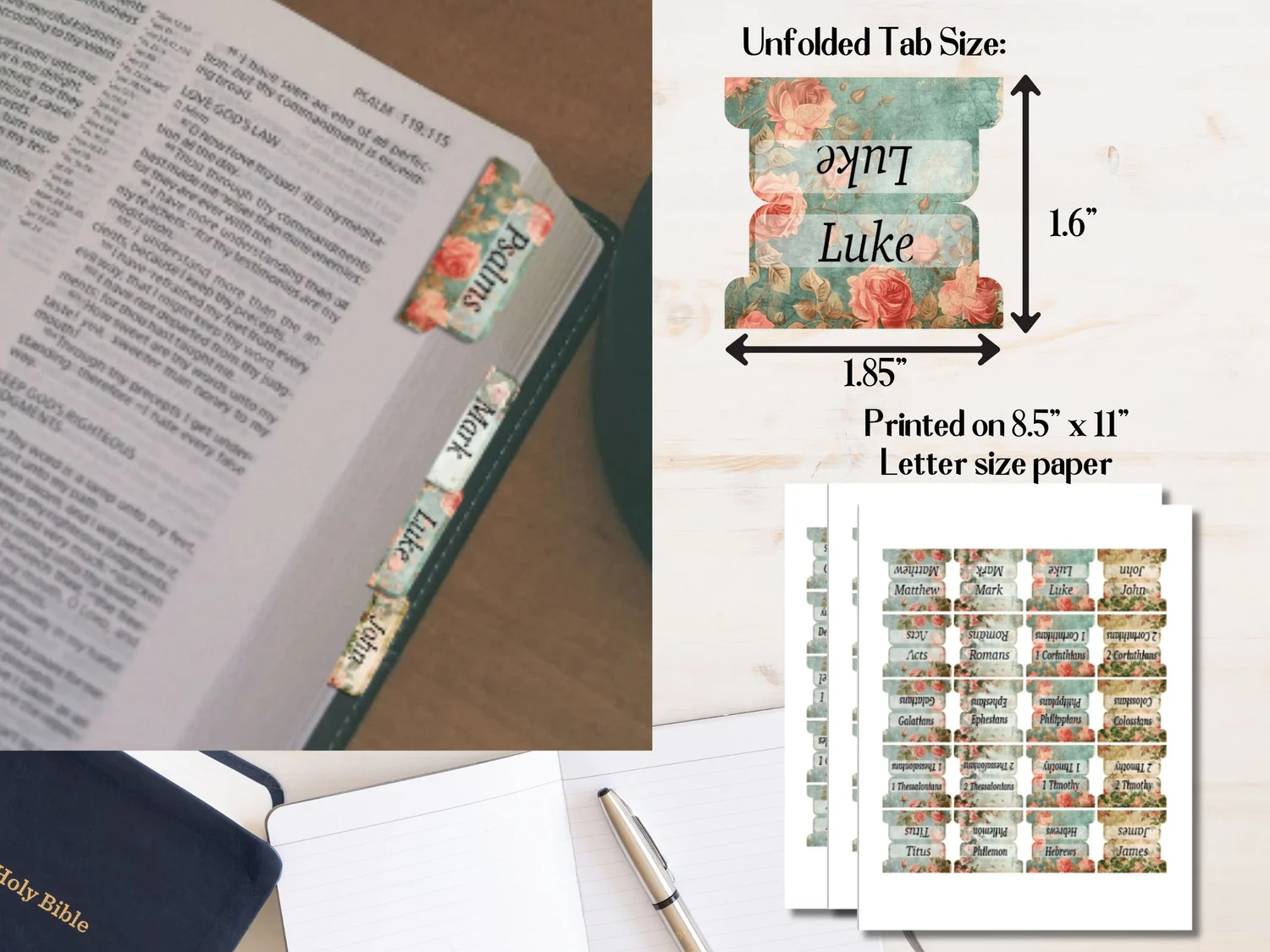 Printable Bible Tabs Bible Journaling Tabs Shabby Chic Book Tabs 66 Books Of Bible Blank Tabs Printable Bible Book Tracker