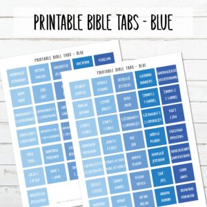 Printable Bible Tabs Blue