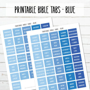 Printable Bible Tabs Blue