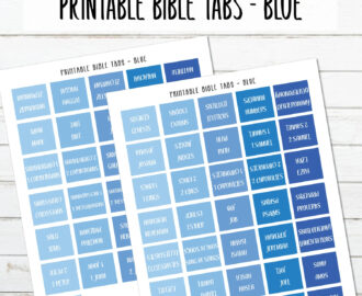 Printable Bible Tabs Blue