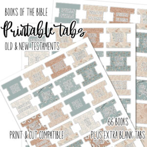 Printable Bible Tabs Download 66 Books Of Bible Cricut Print And Cut Etsy