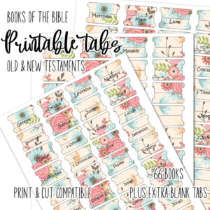 Printable Bible Tabs Download 66 Books Of Bible Cricut Print And Cut Etsy