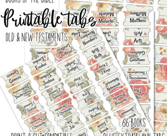 Printable Bible Tabs Download 66 Books Of Bible Cricut Print And Cut Etsy