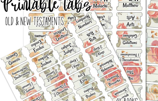 Printable Bible Tabs Download 66 Books Of Bible Cricut Print And Cut Etsy