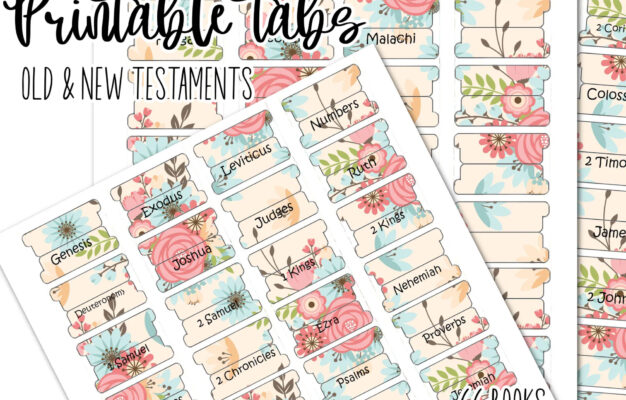 Printable Bible Tabs Download 66 Books Of Bible Cricut Print And Cut Etsy