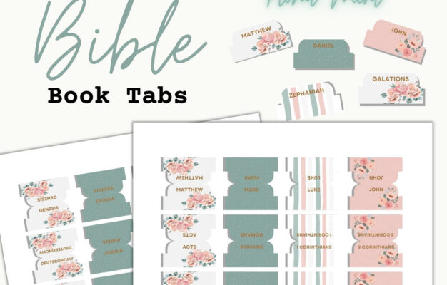 Printable Bible Tabs Floral Bible Tabs Digital Bible Tabs DIY Bible Tabs PNG Bible Tabs Minimalist Bible Tabs Simple Bible Tabs Etsy