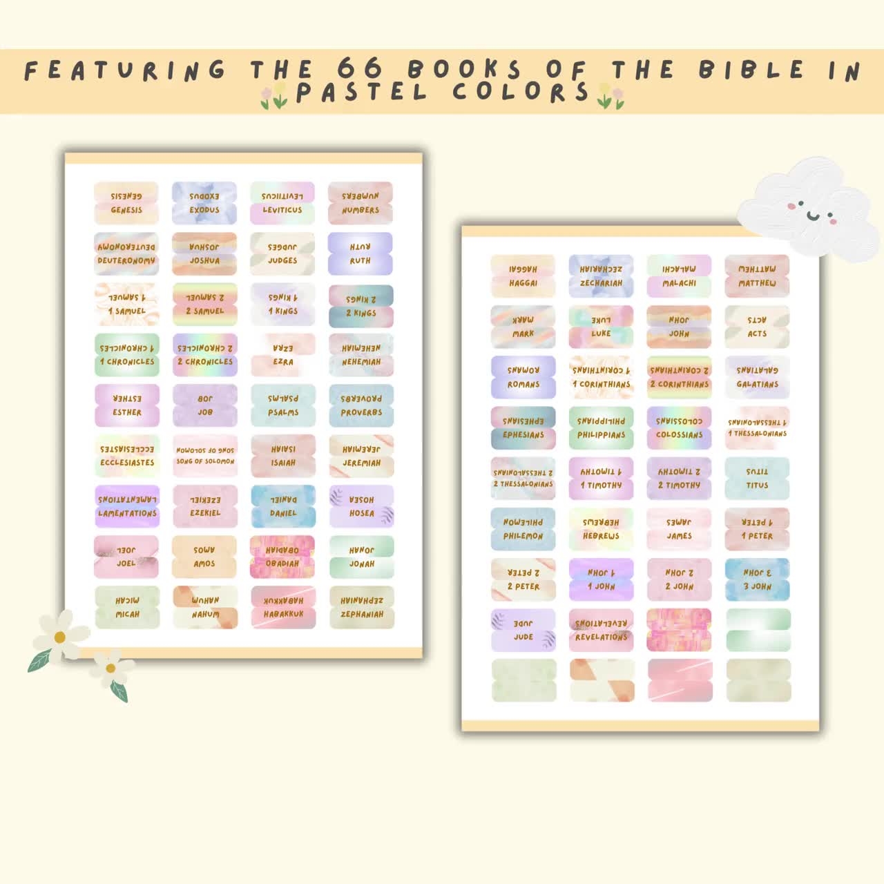 Aesthetic Printable Bible Tabs Free