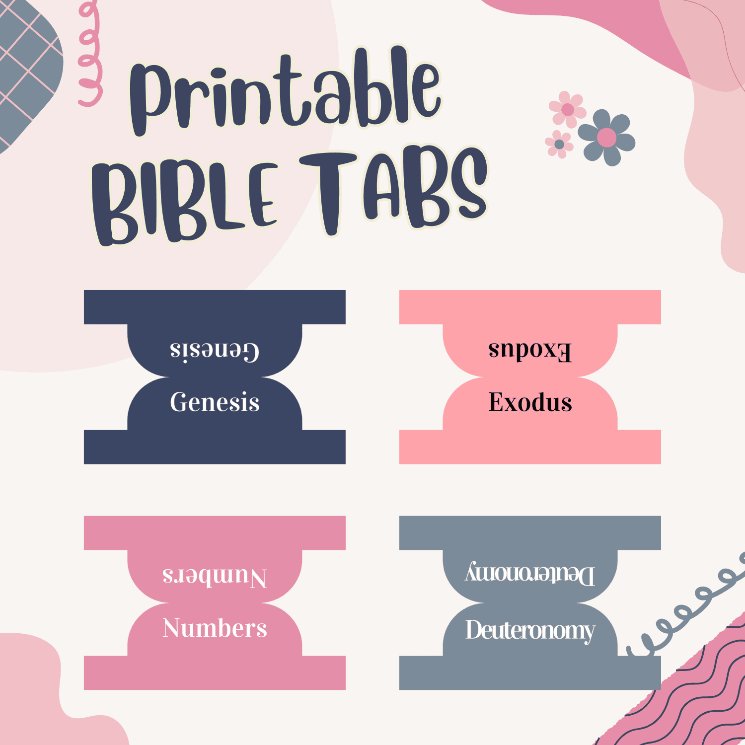 Printable Bible Tabs Rose 66 Books Of The Bible DIY Bible Tabs By JaiDesigns By Advinculajai Raket PH