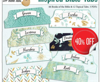 Printable Bible Tabs Teal Floral Patterns PDF Download Etsy