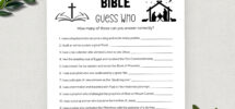 Printable Bible Trivia Guess Who Game Bible Games Fun Christian Youth Group Game Sunday School Church Study Activity