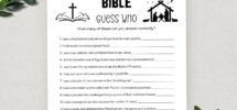 Printable Bible Trivia Guess Who Game Bible Games Fun Christian Youth Group Game Sunday School Church Study Activity Etsy