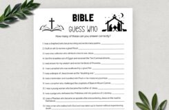 Printable Bible Trivia Guess Who Game Bible Games Fun Christian Youth Group Game Sunday School Church Study Activity Etsy
