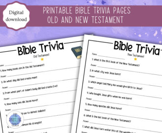 Printable Bible Trivia Pages Old Testament New Testament Bible Quiz Bible Questions Church Activities Christian Games Pdfs Etsy UK