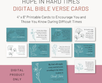 Printable Bible Verse Cards For Hope In Hard Times 4x6 Scripture Cards For Encouragement And Inspiration Etsy