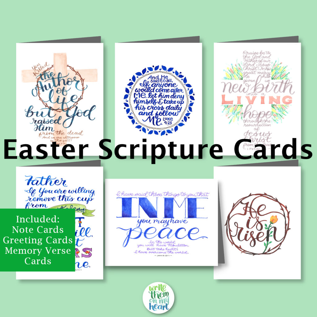 Printable Bible Verse Greeting Cards Write Them On My Heart