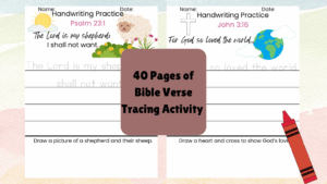 Printable Bible Verse Tracing And Drawing Activities Perfect For Homeschool And Sunday School Classful