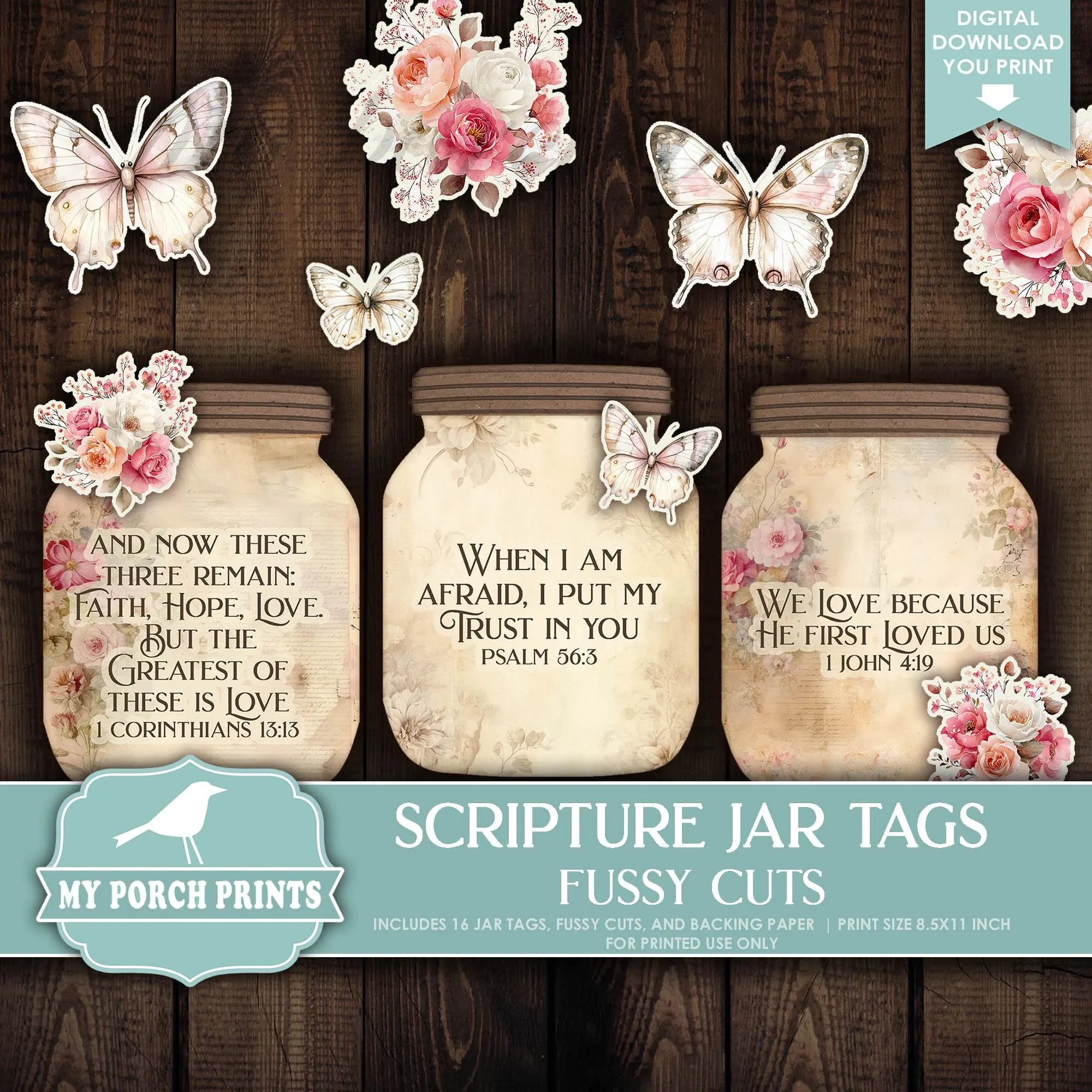 Printable Bible Verses In Jar Etsy