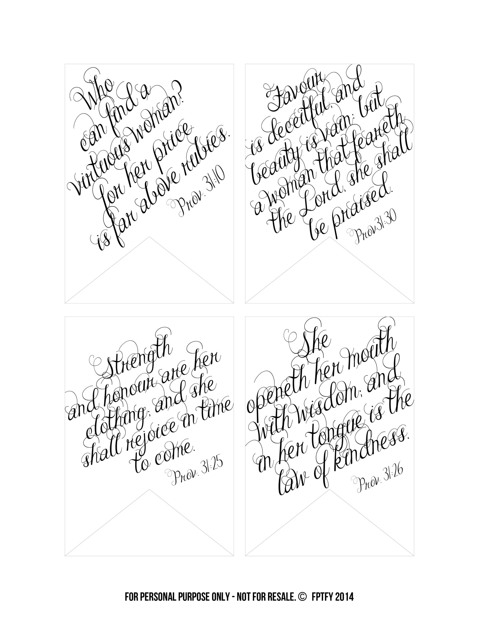 Printable Bible Verses Proverbs 31 Tags Free Pretty Things For You