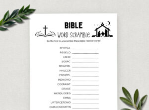 printable bible word scramble bible games fun christian youth group game sunday school church study activity for kids and adults