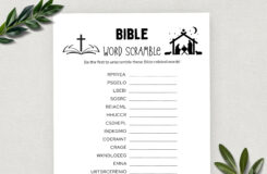 Printable Bible Word Scramble Bible Games Fun Christian Youth Group Game Sunday School Church Study Activity For Kids And Adults