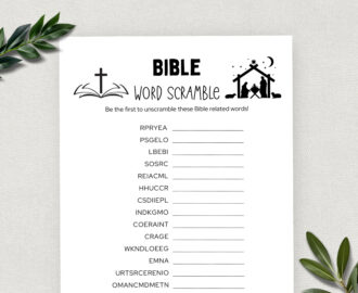 Printable Bible Word Scramble Bible Games Fun Christian Youth Group Game Sunday School Church Study Activity For Kids And Adults