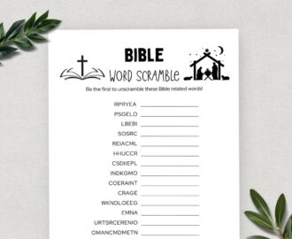 Printable Bible Word Scramble Bible Games Fun Christian Youth Group Game Sunday School Church Study Activity For Kids And Adults Etsy