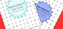 Printable Bible Word Search Kids Activity Book Bundle Classful