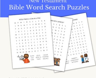 Printable Bible Word Search Kids Activity Book Bundle Classful