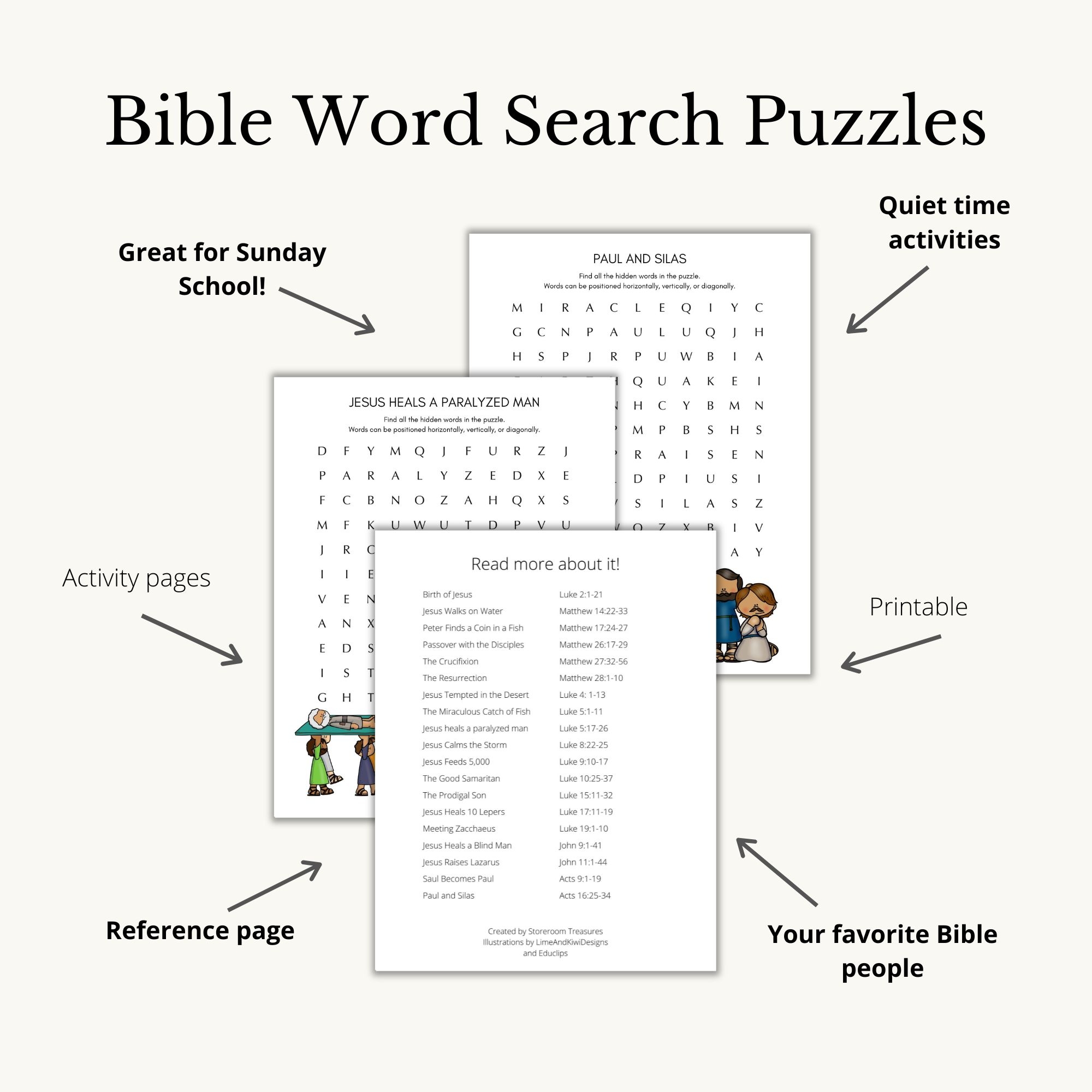 Bible Word Searches Printable Sheets
