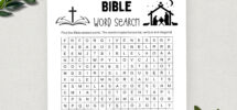 Printable Bible Word Search Word Search Game Fun Christian Youth Group Game Sunday School Church Study Activity For Kids And Adults