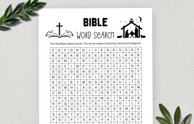 Printable Bible Word Search Word Search Game Fun Christian Youth Group Game Sunday School Church Study Activity For Kids And Adults Etsy Israel