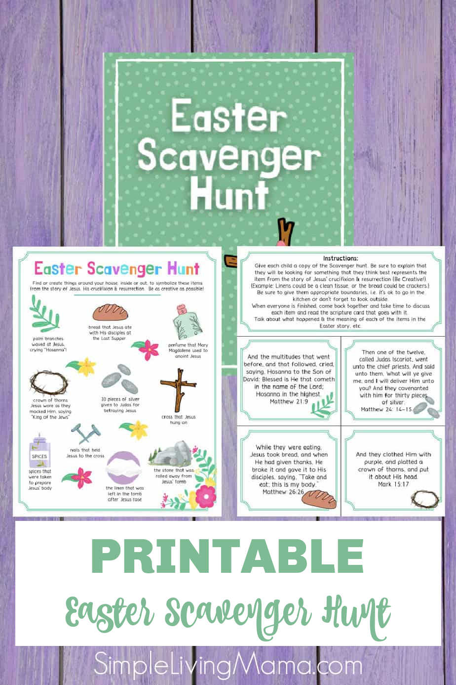 Printable Biblical Easter Scavenger Hunt Simple Living Mama
