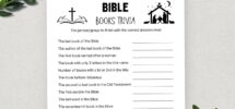 Printable Books Of The Bible Trivia Trivia Questions Bible Games Fun Christian Youth Group Game Sunday School Church Study Activity