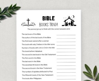 Printable Books Of The Bible Trivia Trivia Questions Bible Games Fun Christian Youth Group Game Sunday School Church Study Activity