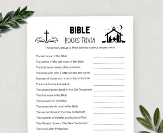 Printable Books Of The Bible Trivia Trivia Questions Bible Games Fun Christian Youth Group Game Sunday School Church Study Activity