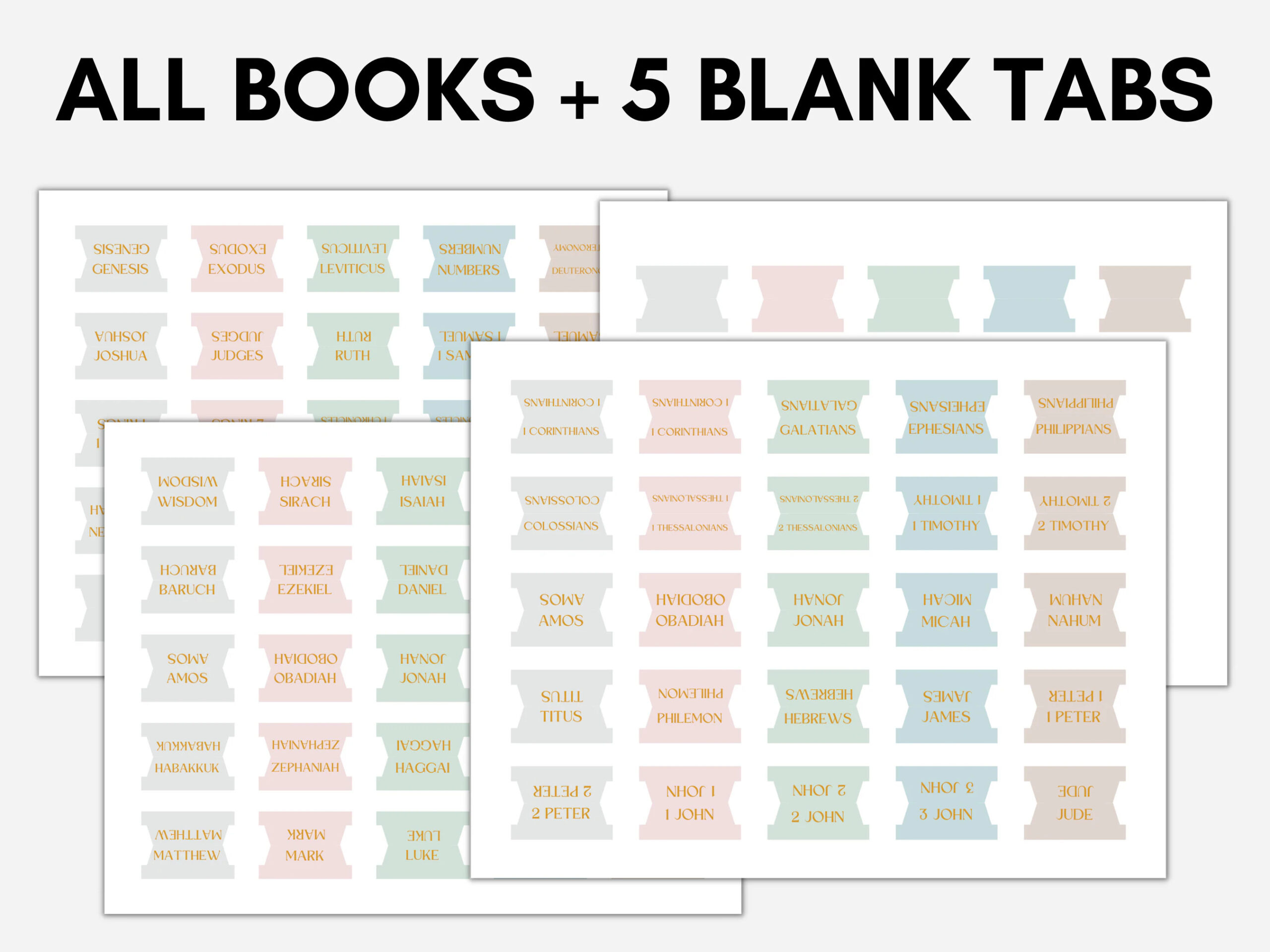 Printable Catholic Bible Tabs Bible Tabs Printable DIY Bible Tabs Minimalist Bible Tabs Catholic Bible Study Books Of The Bible Tabs Etsy