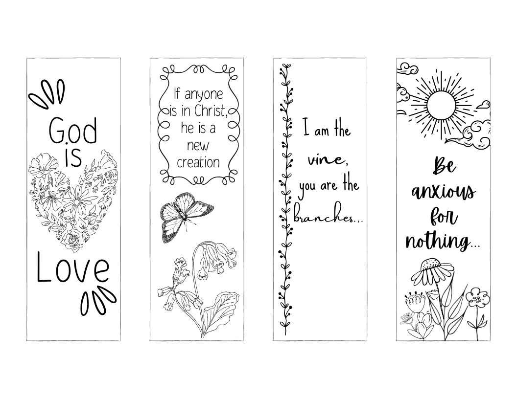 Printable Christian Bookmarks Printable Party Favors