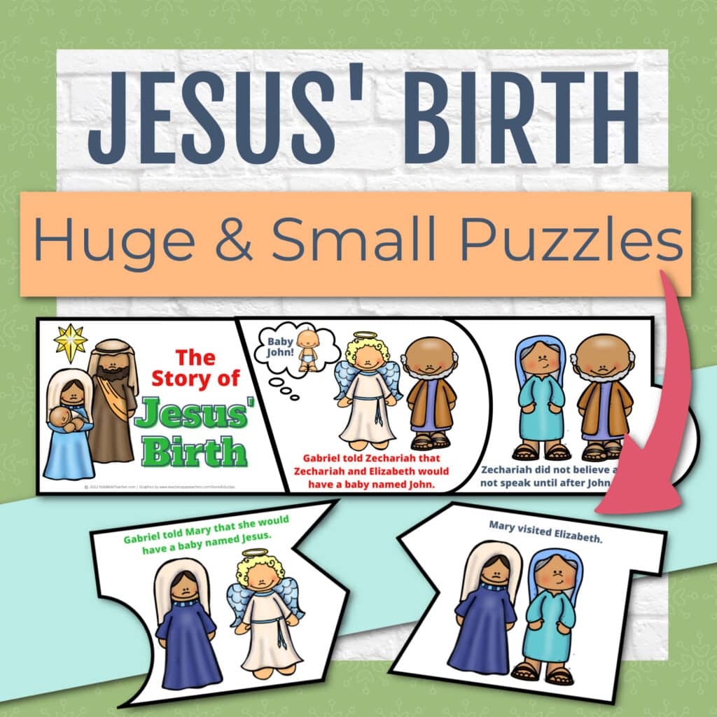 Printable Christmas Floor Puzzle Nativity Puzzle For Kids Kids Bible Teacher