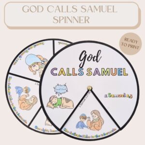 Printable Coloring Spinner Wheel God Calls Samuel Eli And Samuel Craft Sunday School Activity Kids Ministry Craft Bible Verses Craft Etsy