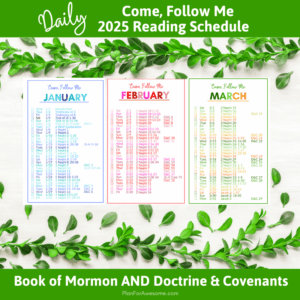 printable come follow me 2025 daily reading schedule plan for awesome