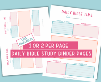 Printable Daily Bible Study Binder Page Joyful Homemaking