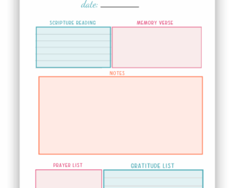 Printable Daily Bible Study Binder Page Joyful Homemaking
